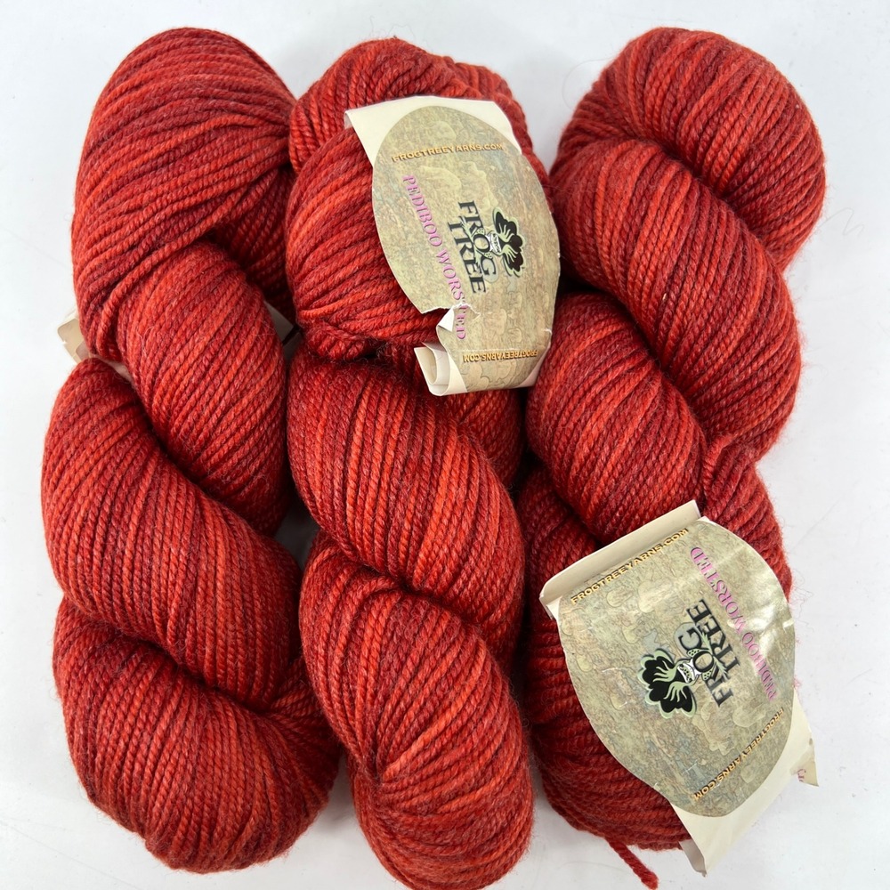 Frog Tree Pediboo Worsted Tonal 1525 Rusty‎ 3 Skeins Worsted Merino Wool Bamboo